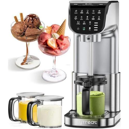 Eismaschine Granita-Maschine 12 in 1 – ICYTREAT – 12 Programme – Integrierte Softeismaschine – LED-Anzeige – 3 Schüsseln