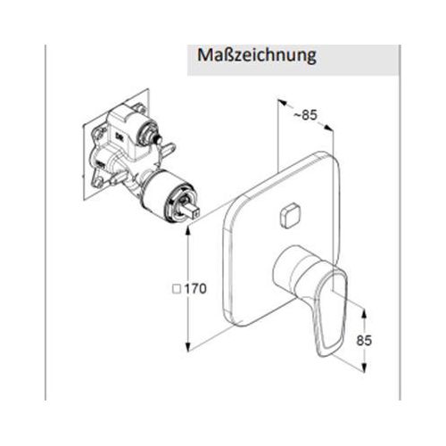 VIGOUR Farbset Badebatterie derby style neu mit internierter Sicherung für VIGOUR-Box VUPK verchromt