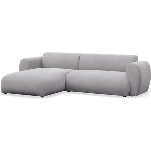 Selsey Emia – L-Form Ecksofa mit Schlaffunktion, Chenille-Stoff, links ausgerichtet, Grau