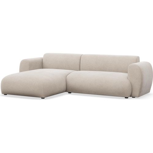 Selsey Emia – L-Form Ecksofa mit Schlaffunktion, Chenille-Stoff, links ausgerichtet, Beige