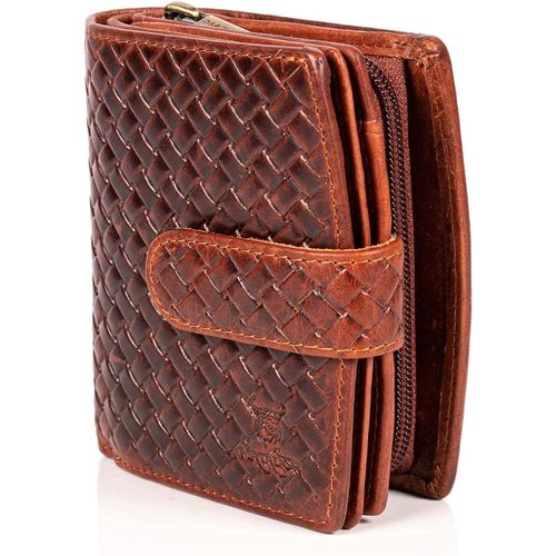 Damen Geldbörse Mittelgroß aus Echtleder mit RFID Schutz, Elegantes Portemonnaie mit vielen Kartenfächern, Münzfach, Geschenkbox, ideal für Frauen