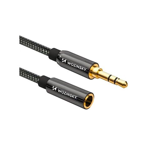 Wozinsky mini jack extension cable (female-male) AUX extension cable 3 m black