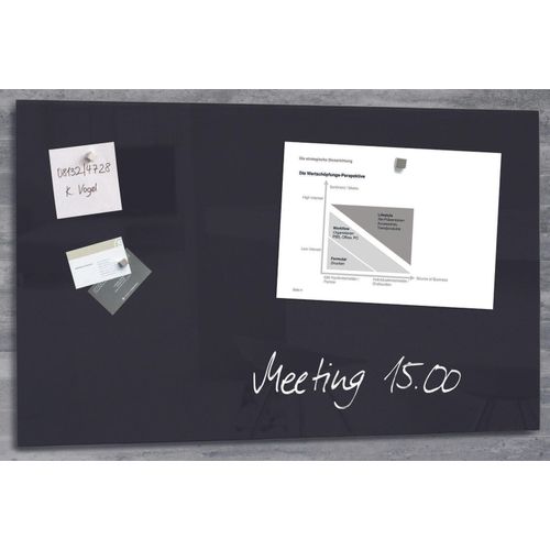 SIGEL Glas-Magnettafel artverum® 78,0 x 48,0 cm schwarz