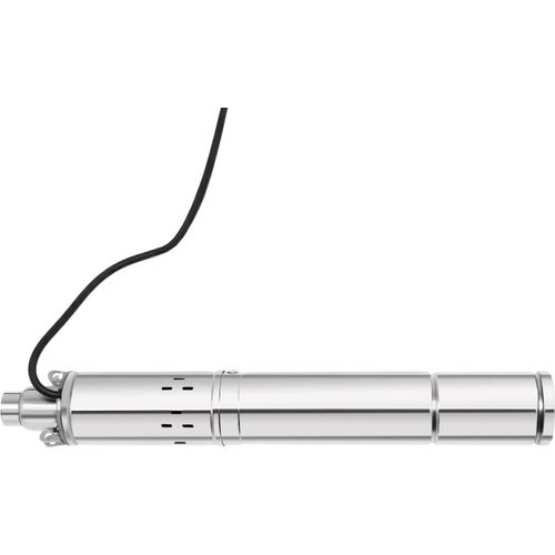 Tiefbrunnenpumpe - Tauchpumpe - 250 W - 1600 l/h - Ø 7,6 cm - Sandverträglich - Edelstahl - Silber