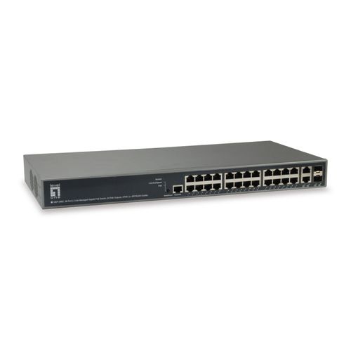 LevelOne GB/L3 Manag.PoE Switch 24xPoE+/TURING/+370W 1Gbps