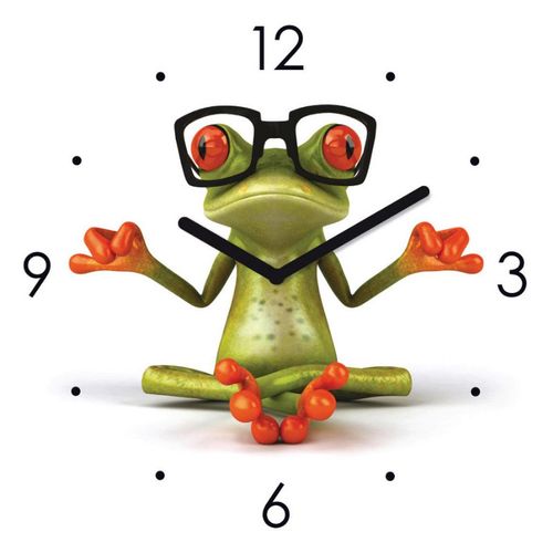 Euroart Wanduhr , Mehrfarbig , Glas , Dekoration, Uhren, Wanduhren