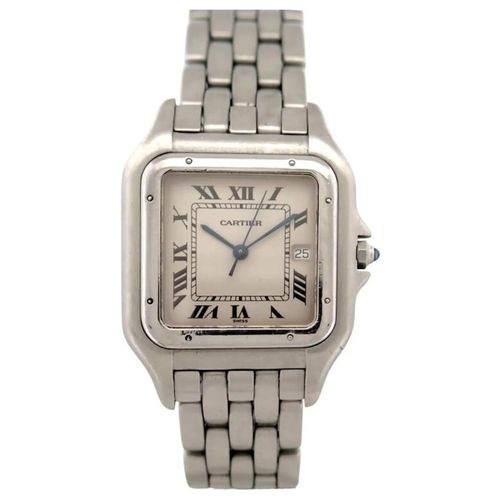 Cartier Uhren - CARTIER PANTHERE GM 130000C QUARTZ 41 MM STAHLUHR - Gr. unisize - in Silber - für Damen
