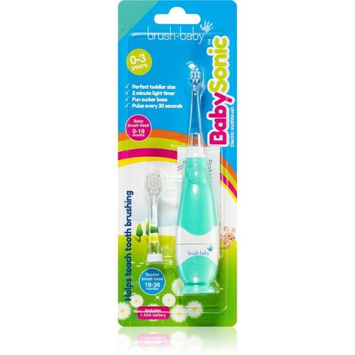 Brush Baby BabySonic Elektrische Tandenborstel voor Kinderen 0 – 36 maanden Teal 1 st