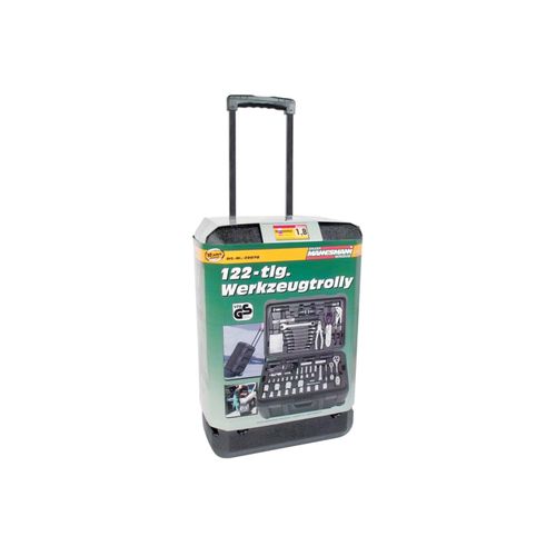 Werkzeugset, schwarz, B:38cm H:53,8cm L:26cm, BRÜDER MANNESMANN WERKZEUGE, Werkzeugsets, 122-tlg.