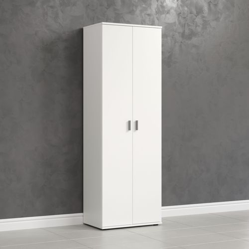 Mehrzweckschrank HOME AFFAIRE "Jersey", weiß, B:60cm H:176cm T:35cm, Holzwerkstoff, Schränke, Mehrzweckschrank, Besenschrank mit cleverer Innenaufteilung – (B/T/H) 60/35/176 cm