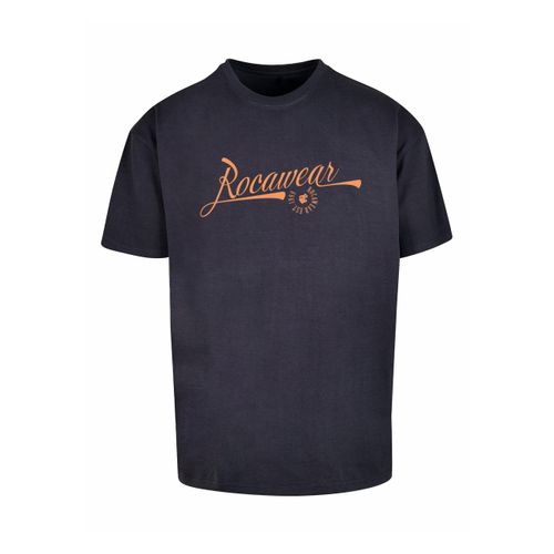 T-Shirt ROCAWEAR "Rocawear Rocawear ROCROC T-Shirt", Damen, Gr. XXL, navy, 100% Baumwolle, bedruckt, oversize, Rundhals, Shirts T-Shirt