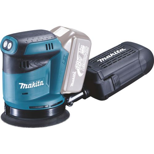 Akku-Exzenterschleifer MAKITA "DBO180Z", blau, B:12,3cm H:15,3cm L:17,5cm, Schleifmaschinen, 2,8 mm Schwingkreis, ohne Akku und Ladegerät