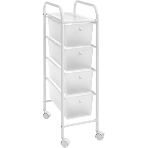 Regalwagen HEINE HOME, weiß, B:25cm H:80cm T:39cm, Metall, Regale, Ordnungswagen