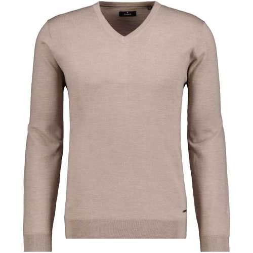 Rundhalspullover RAGMAN, Herren, Gr. 58, beige, 100% Wolle, Pullover Rundhalspullover