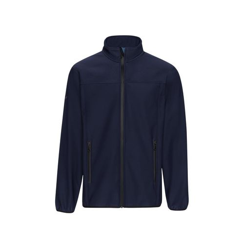 Softshelljacke TRIGEMA "TRIGEMA Softshelljacke RV unisex", Damen, Gr. XL, blau (navy), Stoff, 88% Polyamid, 12% Elastan, lang, Jacken Softshelljacke
