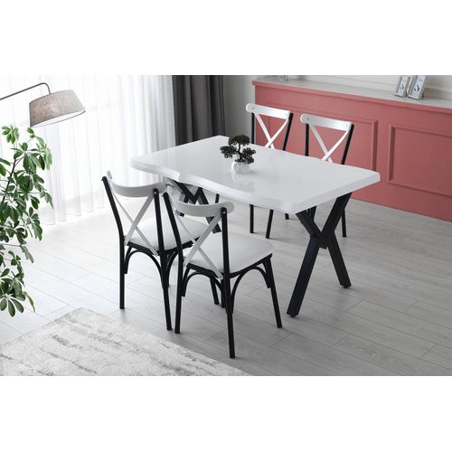 Skye Decor, Efor - 1411, Esstisch, Weiß, 100 % MELAMINBESCHICHTETE SPANPLATTEN, 140 x 80 x 75 cm