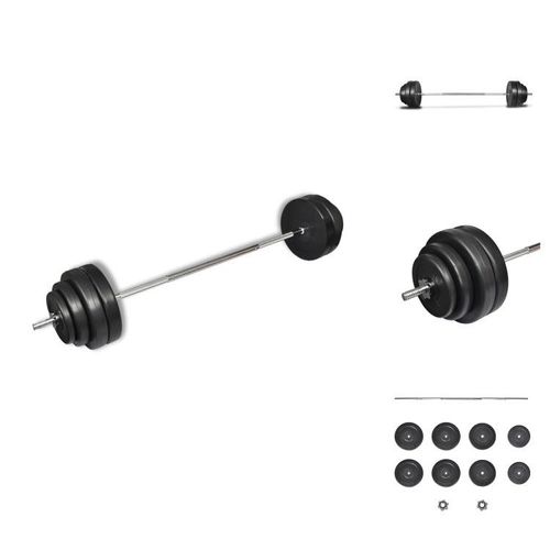 vidaXL Langhantel mit Gewichten Set 60 kg - Hanteln & Gewichte
