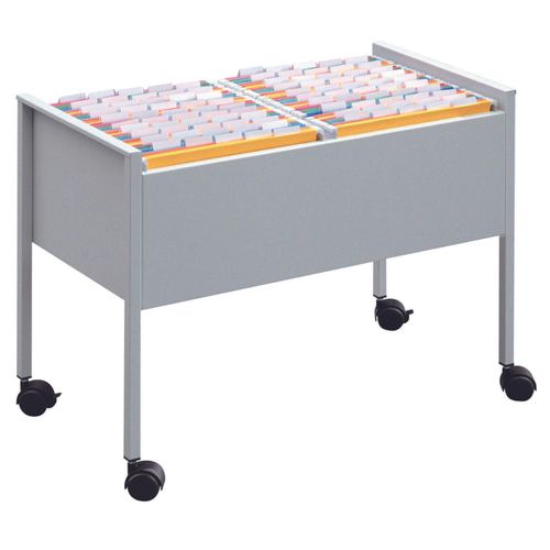 DURABLE Hängemappenwagen Quer-Registratur silber für bis zu 100 Hängemappen