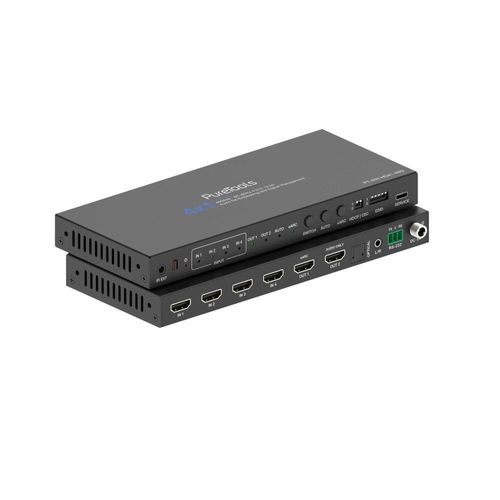 PureTools - 4x1 HDMI 2.1 Switch - 48Gbps - 8K (60Hz 4:2:0) 12 bit, Audio De-Embedding und Signal Management