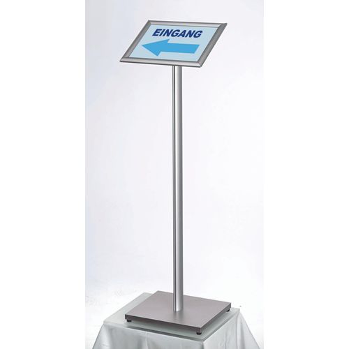 Showdown® Displays Infoständer DIN A4 1-Fach alusilber