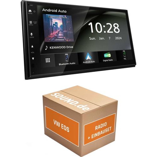 Autoradio Einbaupaket Kenwood DMX5023DABS passend für VW EOS optisches PDC | Apple Carplay Android Auto APP Spiegelung Image