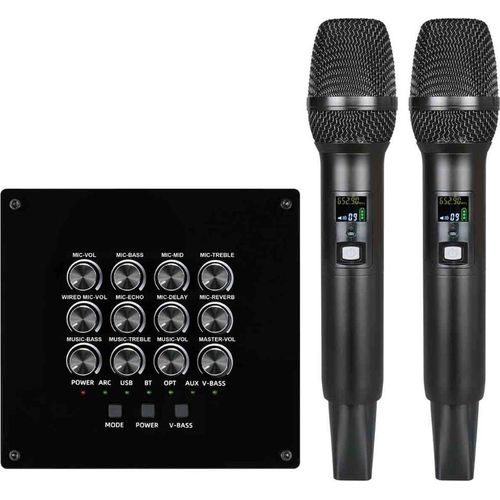 INF Equalizer Mikrofon Set Drahtloses Mikrofonsystem mit Audio Mixer