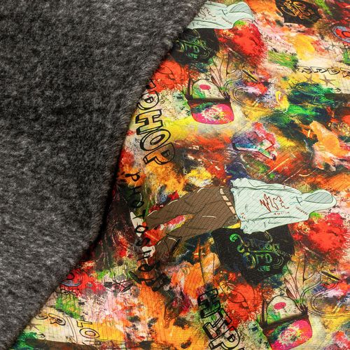 Alpenfleece "Graffiti", bunt