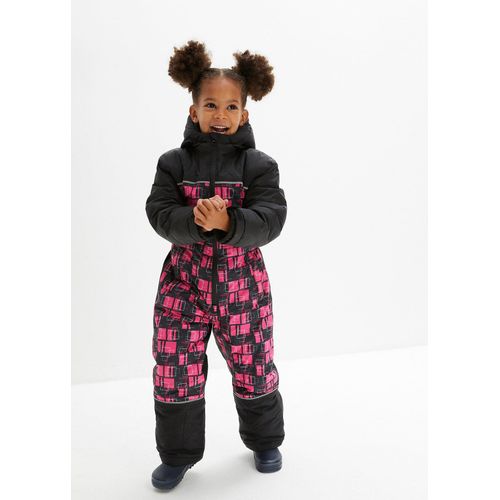 bonprix wasserdichter Schneeanzug warm gefüttert, schwarz, Gr.134, Wärmender Mädchen Schneeanzug mit wasserabweisender Funktion