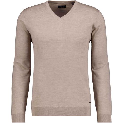 Rundhalspullover RAGMAN, Herren, Gr. 48, beige, 100% Wolle, Pullover Rundhalspullover