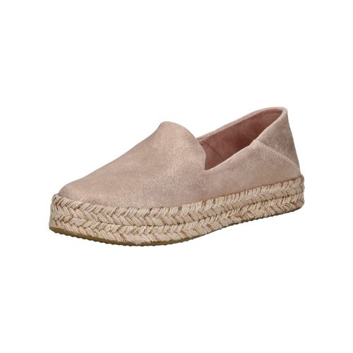 Espadrille TOMS "TOMS Halbschuhe Leder", Damen, Gr. 38,5, pink, Leder, Schuhe Espadrille