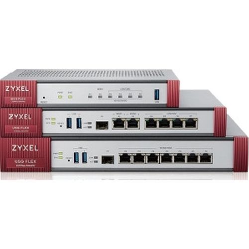 Zyxel USG Flex 200, 1,8 Gbit/s, 0,45 Gbit/s, 100 Gbit/s, 60 Transaktionen/Sek, 45,38 BTU/h, 529688,2 h