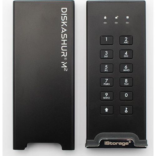 iStorage diskAshur M.2 500GB externe SSD Festplatte, USB-A 3.0 (IS-DAM2-256-500)