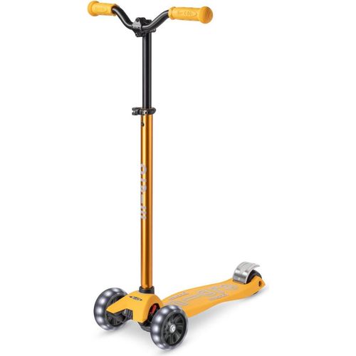 Micro Maxi Kinderroller Pro LED gelb - 3-Rad Scooter mit LED Rädern