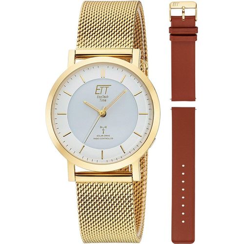 ETT Eco Tech Time ELS-11619-11MS Damenuhr Atacama Solar Funkuhr