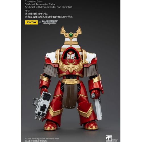 Warhammer The Horus Heresy Actionfigur 1/18 Thousand Sons Sekhmet Terminator Cabal Sekhmet with Combi-Bolter and Chainfist 14 cm