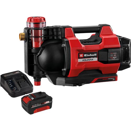 EINHELL Automatische Akku-Gartenpumpe AQUINNA 18/30 F LED AUTOMATIC Kit (1x 4,0 Ah)