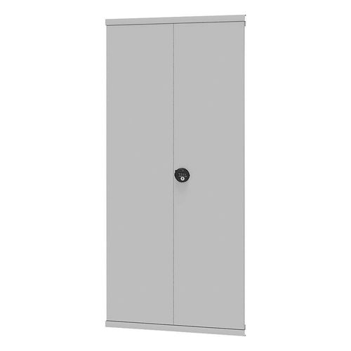 eurokraft pro Vorsatz-Flügeltür, lichtgrau RAL 7035, Einbauhöhe 2000 mm