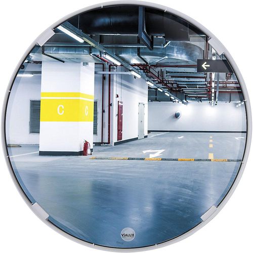 Vialux Mehrzweckspiegel 2 Richtungen, rund, Ø 400 mm, Rahmen weiß, Polymir® Image