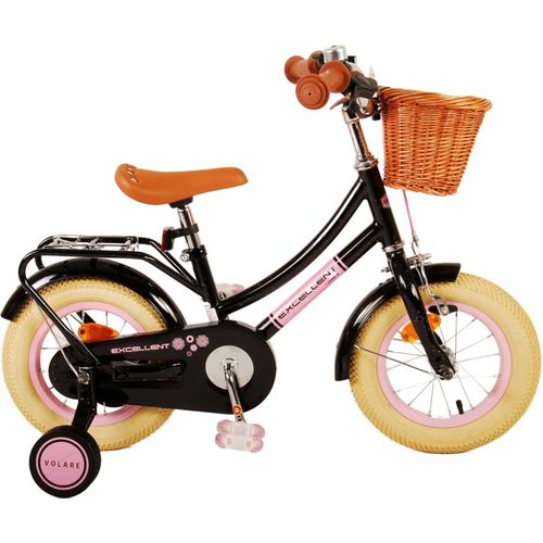 Volare Exzellente Kinderfahrrad - Mädchen - 12 Zoll - schwarz