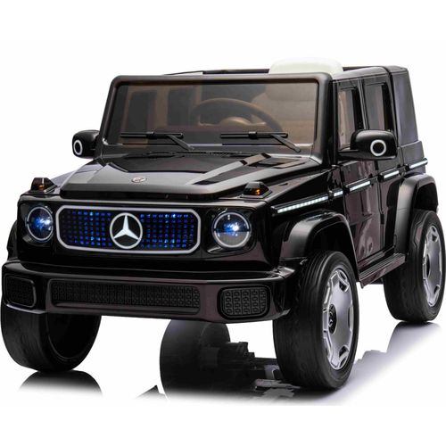 Mercedes Benz G-Klasse EQG Kinderfahrzeug Kinder Elektroauto Elektrofahrzeug 2x120W Antrieb 12V 9Ah Ledersitz EVA-Vollgummireifen Schwarz