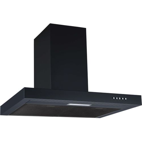 PKM Kaminabzugshaube 6004BH - 60cm, schwarz, Edelstahl, LED, Dunstabzugshaube