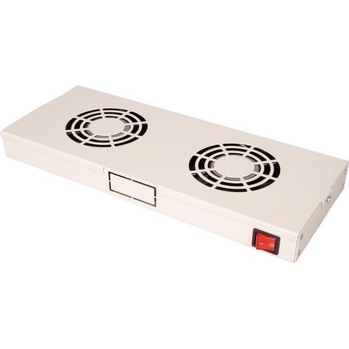 ROLINE 19-Zoll Lüftereinheit 2 Lüfter, ON/OFF grau