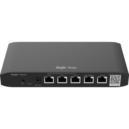 Reyee 5-Port Gigabit Cloud-Managed Router 5 x 1GE service ports support up to 2 WAN - Router - 1 Gbps