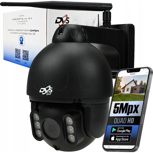 Outdoor Ip Kamera Wifi 5Mpx Qhd Schwarz Mit Bewegungserkennung Und Arrays, Audio