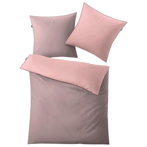 Kleine Wolke Wendebettwäsche Linda, Rosa, Textil, 135x200 cm, Textiles Vertrauen - Oeko-Tex®, hautfreundlich, angenehm wärmend, schadstoffgeprüft, 100% feinster Baumwollsatin mit Seiden-Finish, weiche und anschmiegsame Oberfläche, edel glänzend, Schlaftextilien, Bettwäsche, Bettwäsche, Wendebettwäsche