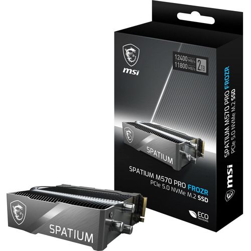 MSI SPATIUM M570 PRO PCIE 5.0 NVME M.2 2TB FROZR, 2 TB, M.2, 12400 MB/s