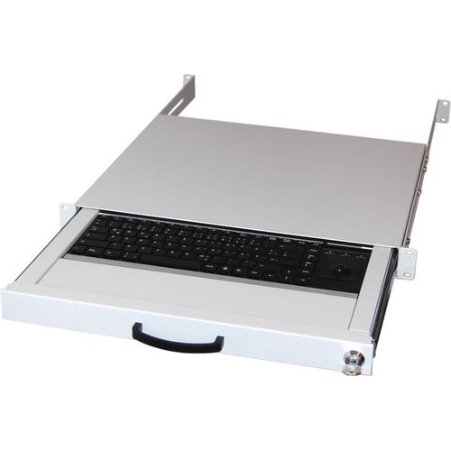 Equip 19" Tastaturschublade mit. Tastatur US + Trackball, lichtgrau RAL 7035, Grau, 1 Stück(e)