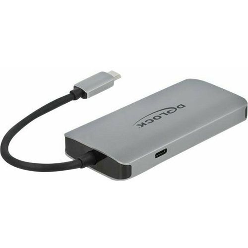 DELOCK HUB USB 3.2Gen1 4Port 3xTyp-A 1xTyp-C Bu Giga LAN PD