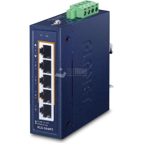 Planet IP30 Compact size/1000T 802.3at PoE+ - Switch - Kupferdraht