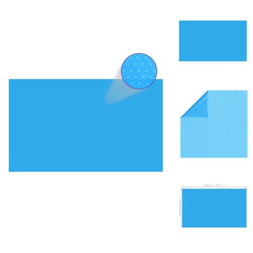 vidaXL Rechteckige Poolabdeckung 1000x600 cm PE Blau - Poolabdeckungen & -unterlagen